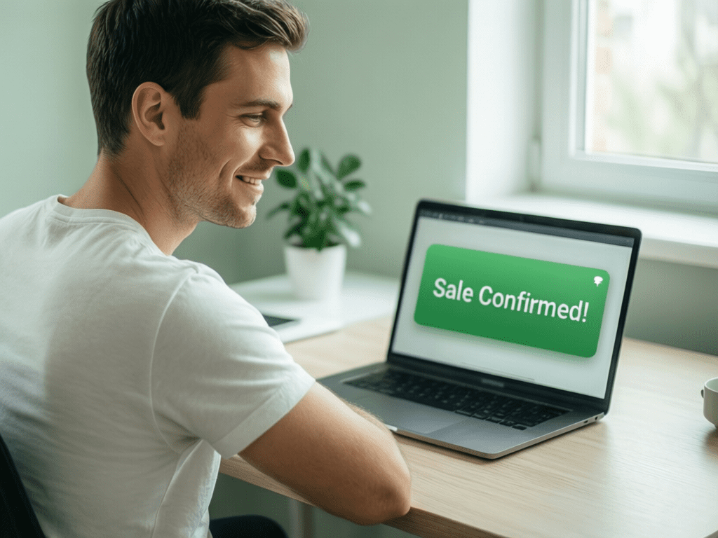 he made a sale!
